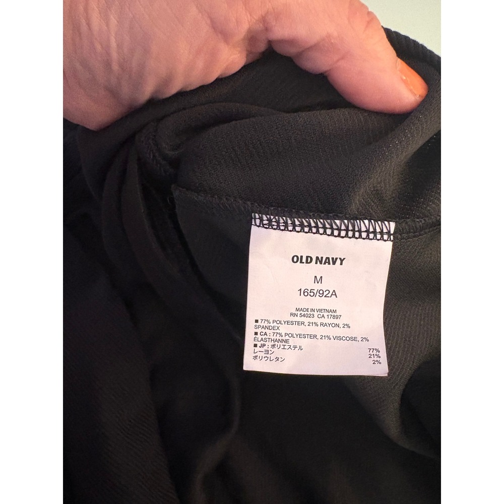 Old Navy Black Textured Peplum Top Sleeveless Career Blouse Medium NWT - Picture 5 of 7